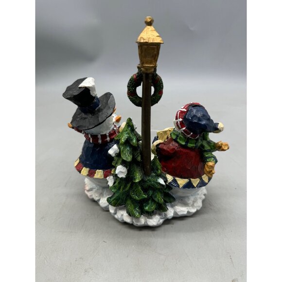 Christmas Snowman Family Candle Holder Figurine Christmas Decoration READ - Picture 6 of 8